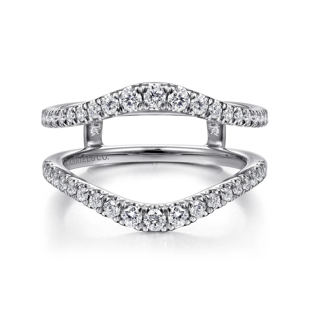 14 Kt White Gold Curved Diamond Ring Enhancer – Contemporary Collection