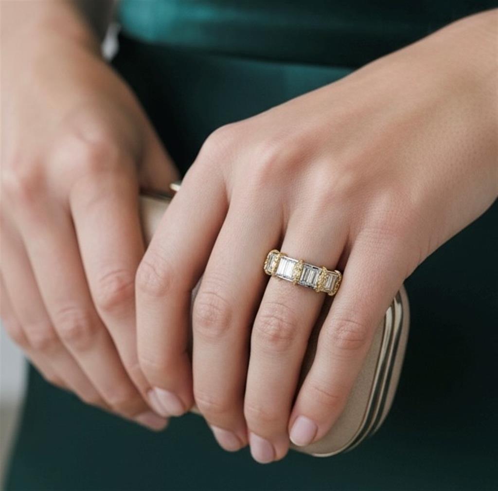 18K Two-Tone Yellow & White Diamond Fashion Ring | 2.13 CTW