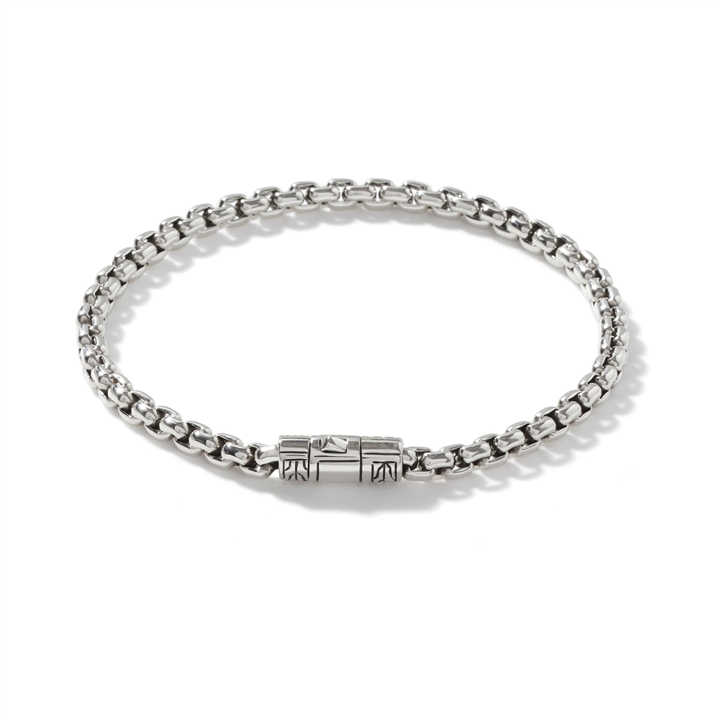 Sterling Silver Classic Chain 4mm Box Chain Bracelet