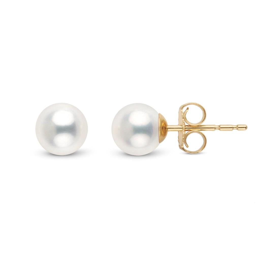 14kt Yellow Gold 7.5–8mm Cultured Pearl Stud Earrings