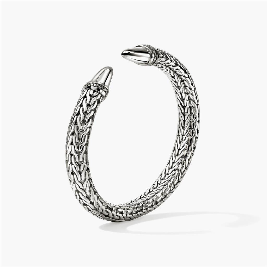 Spear 50 Silver Flex Cuff with Black Diamonds CBP988982BDIXXL