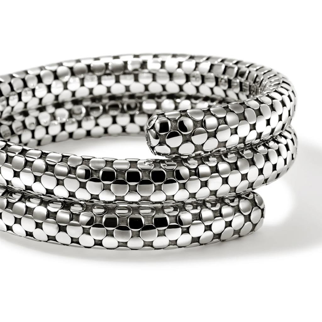 Dot Coil Bracelet, Sterling Silver