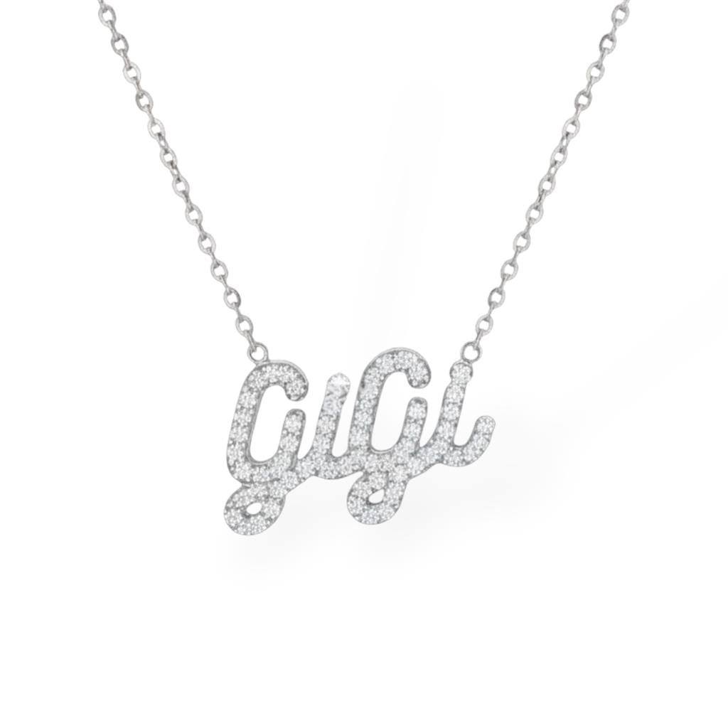 14KT White Gold "Gigi" Diamond Necklace