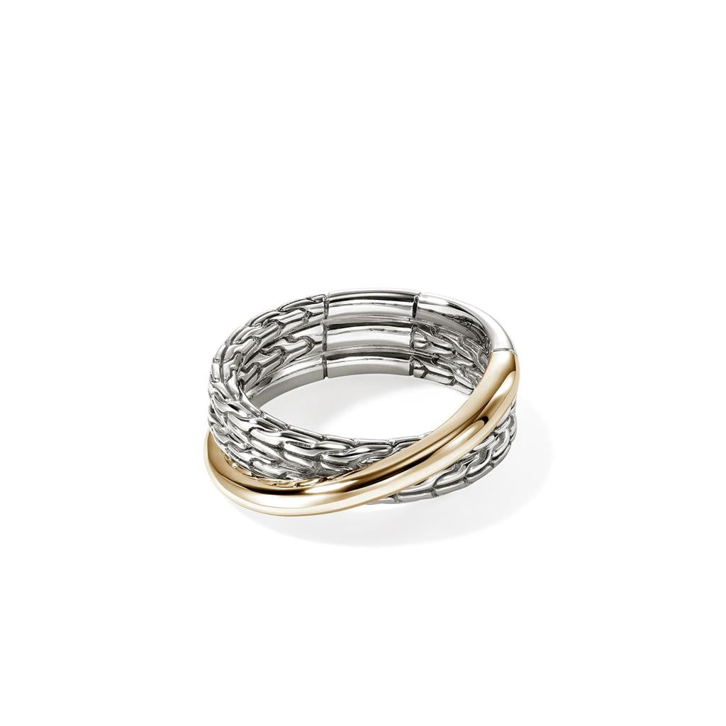 Sterling Silver & 14kt Yellow Gold Essential Crossover Ring