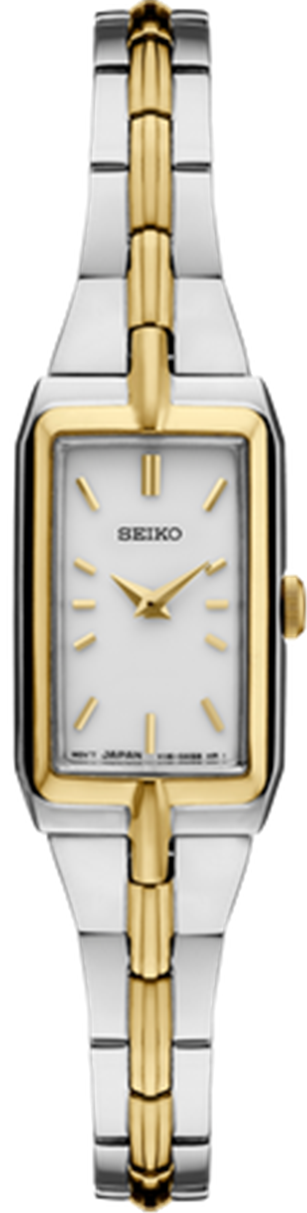 Seiko Essentials SWR044 Two-Tone Stainless Steel White Dial Watch