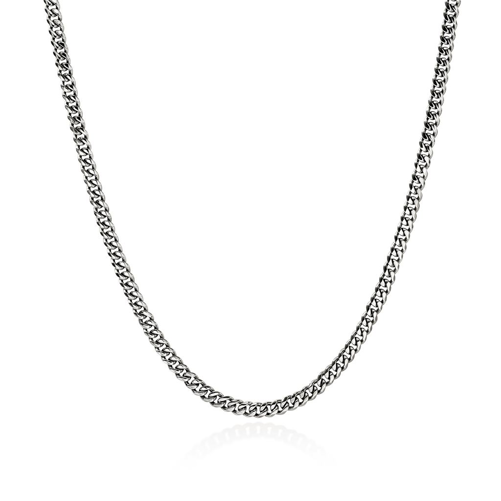 Sterling Silver 3.9mm Curb Chain Necklace