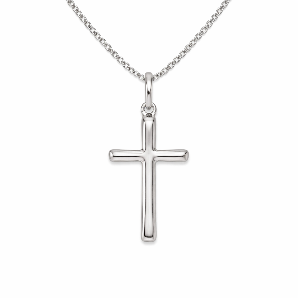 Sterling Silver 16x31mm Cross Pendant