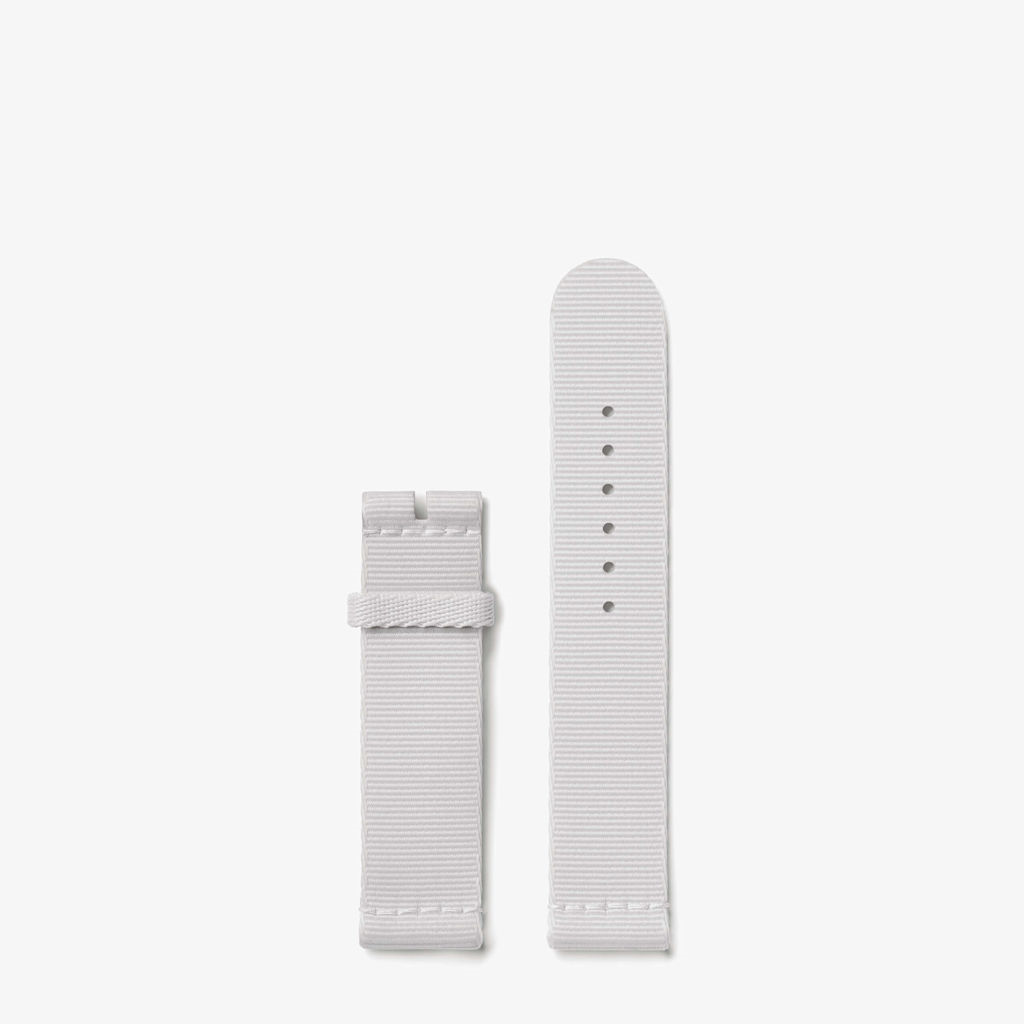 Nomos Textile strap, woven, light gray, 19 mm - M