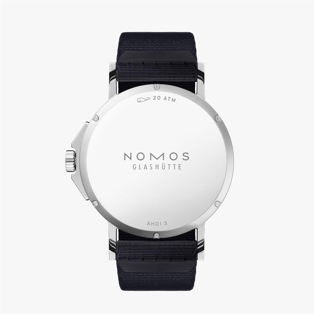 NOMOS Glashütte Ahoi neomatik 38 Date Sky 516 Automatic Blue Dial Watch