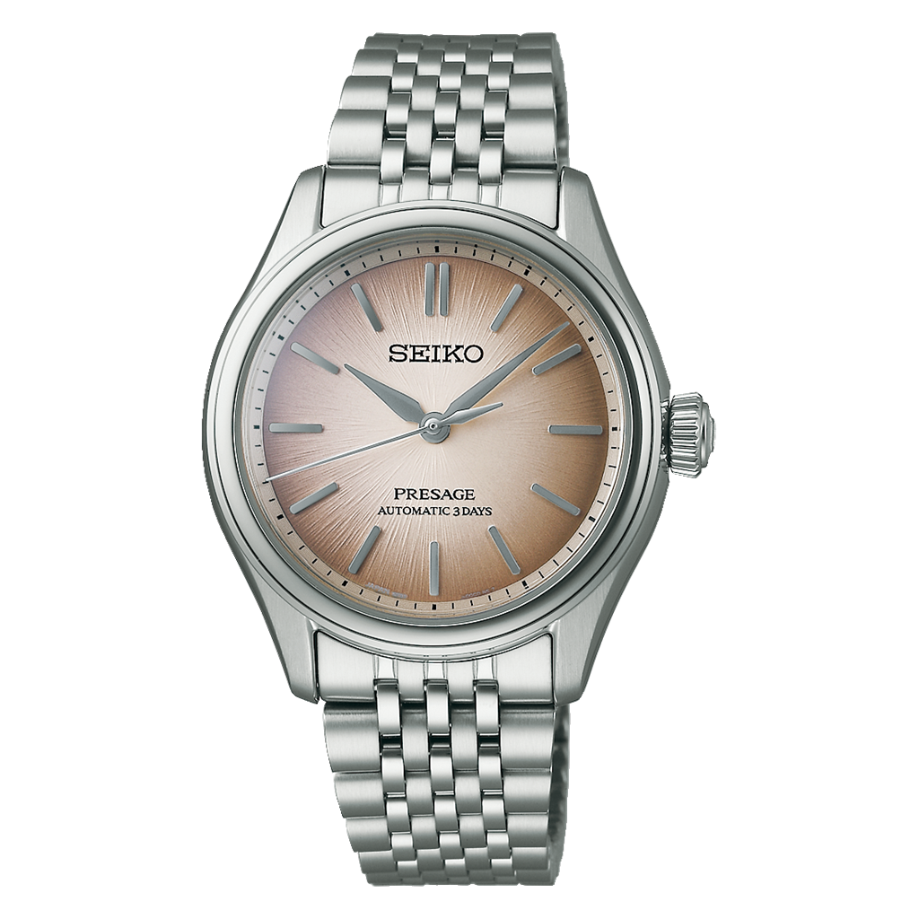 Seiko Presage Luxe Classic Series Stainless Steel Light Brown Index Dial Watch – Ref. SPB523