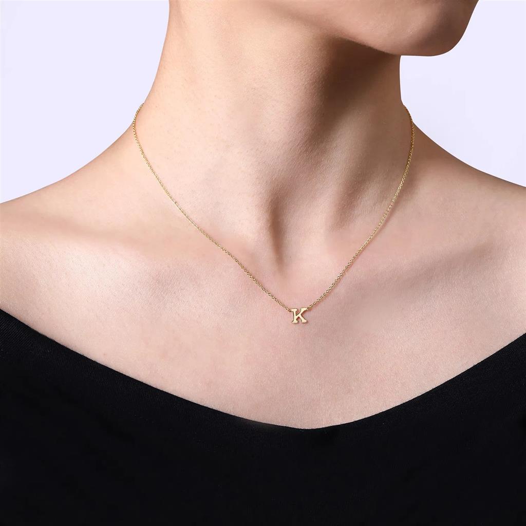 14kt Yellow Gold Initial “K” Necklace 