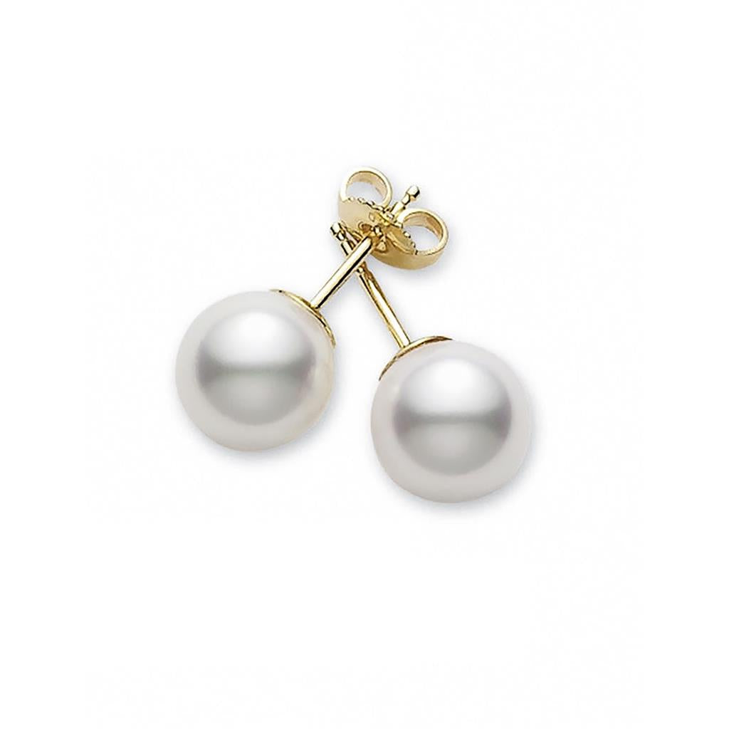 14kt Yellow Gold 8–8.5mm Cultured Pearl Stud Earrings