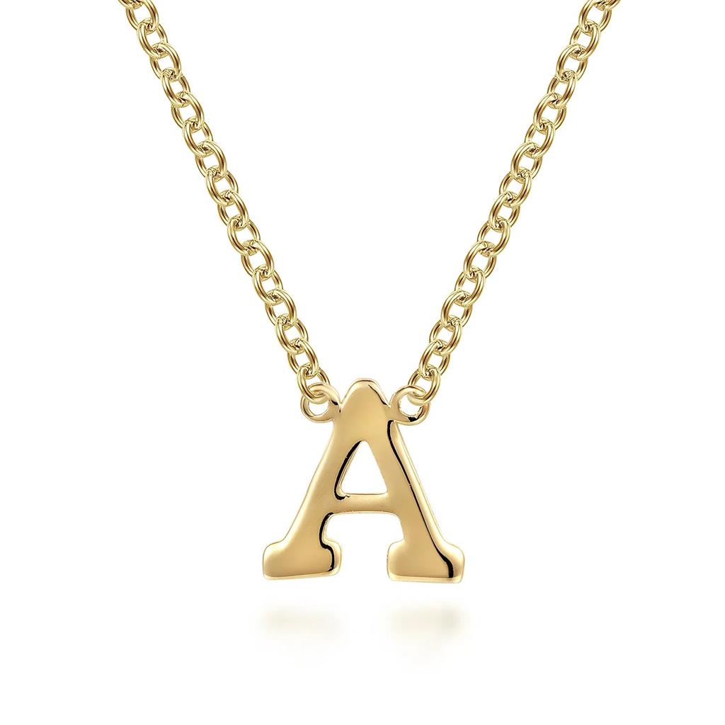14kt Yellow Gold Initial “A” Necklace