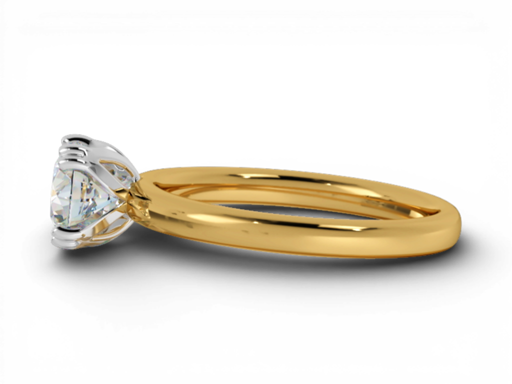 14kt Yellow Gold 4-Prong Solitaire Engagement Ring – 0.50ct Round