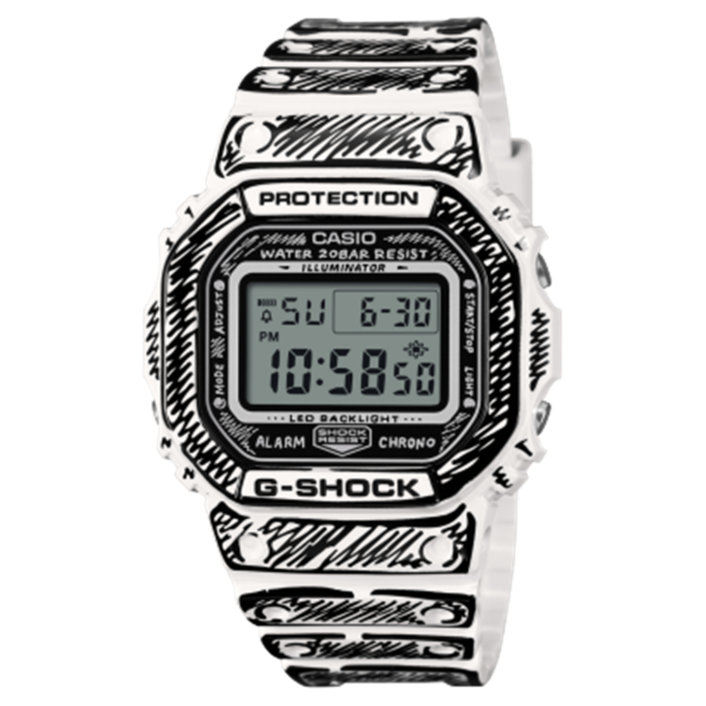 G-Shock DW5600JV-7 Digital White Graphic Watch