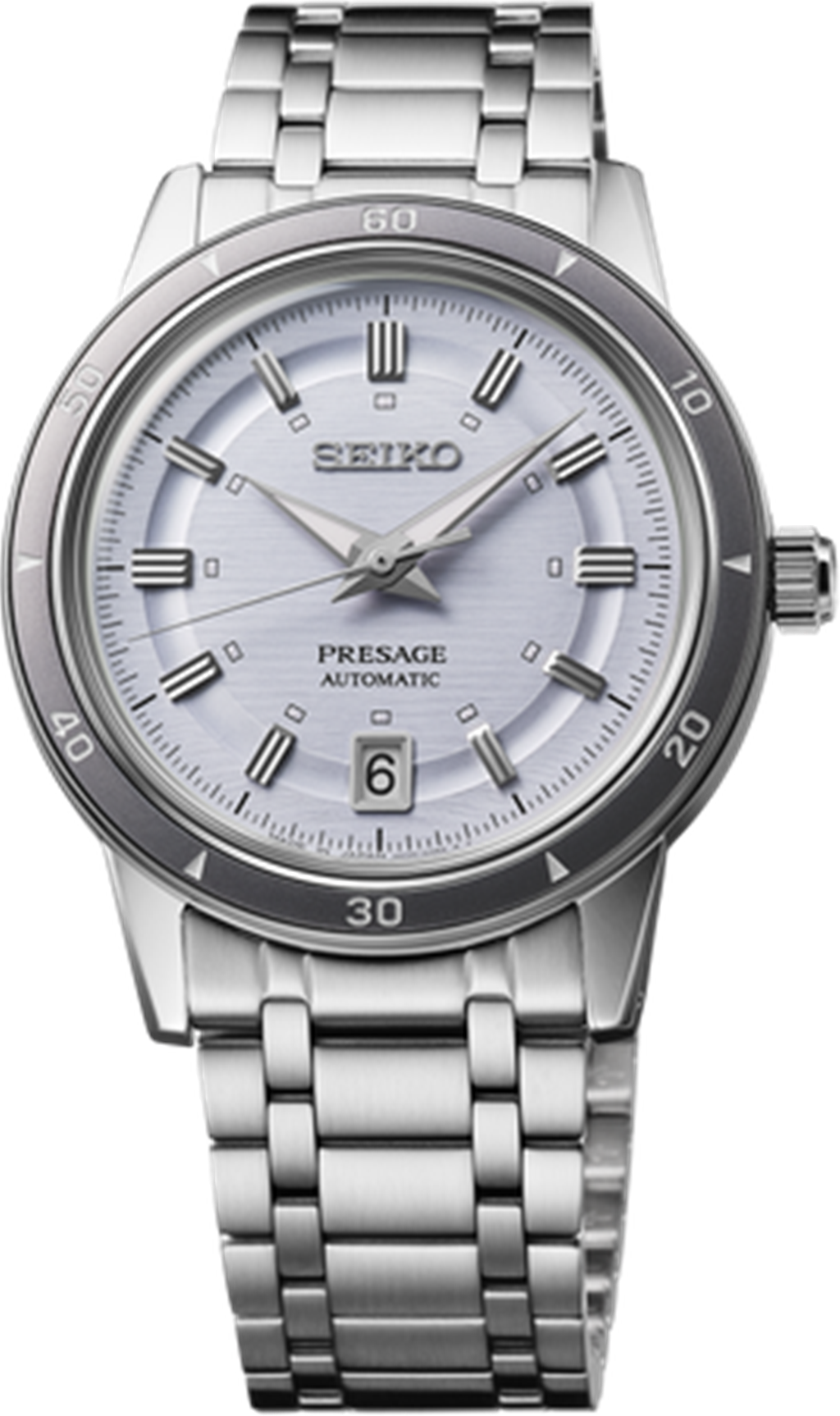 Seiko Presage Style 60s SRPL73 39.5mm Silver Dial Automatic Watch