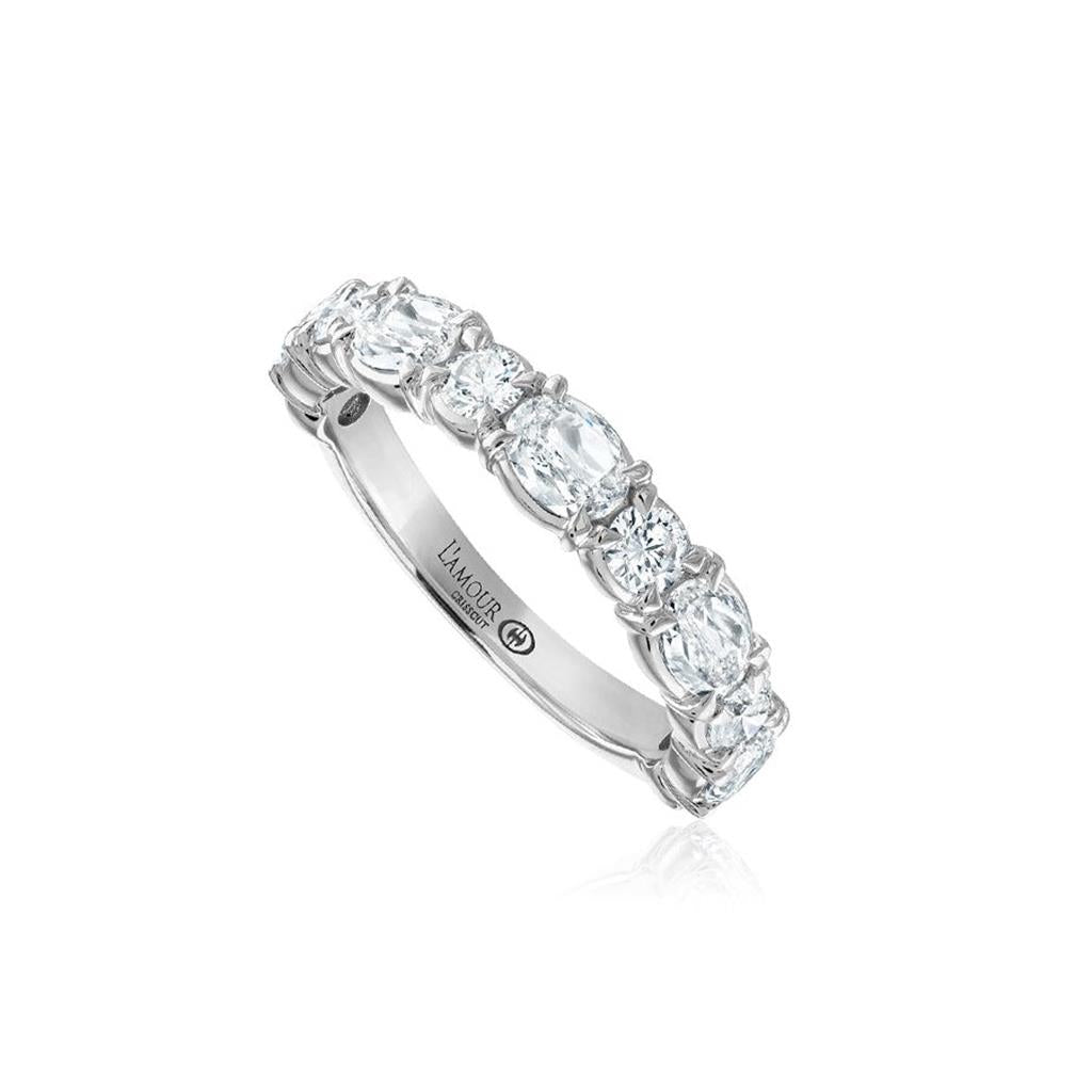 14kt White Gold L’Amour Crisscut® Diamond Wedding Band