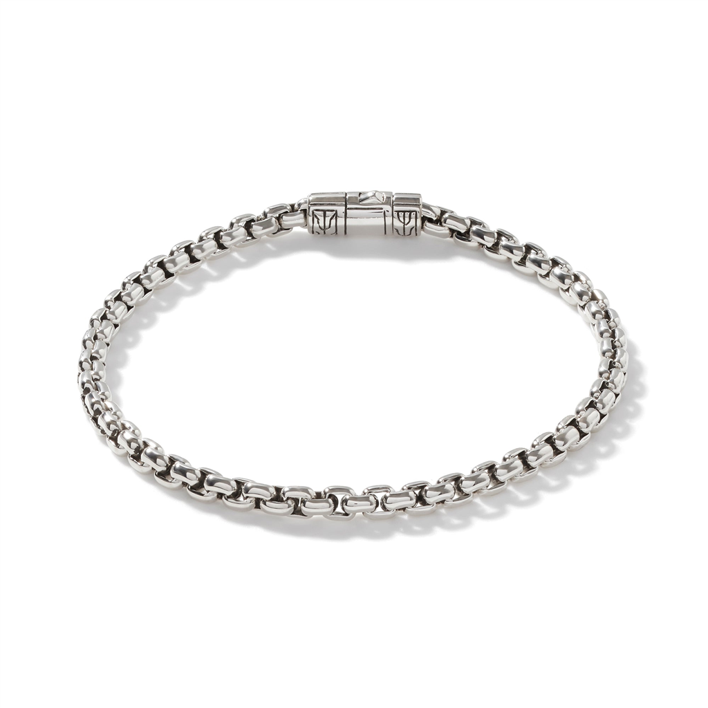 Sterling Silver Classic Chain 4mm Box Chain Bracelet