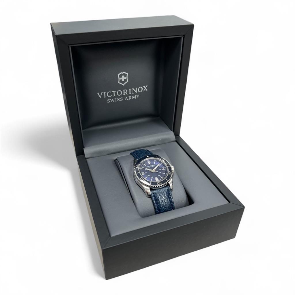 Certified Authentic Victorinox Maverick Small 34mm Blue Dial Watch