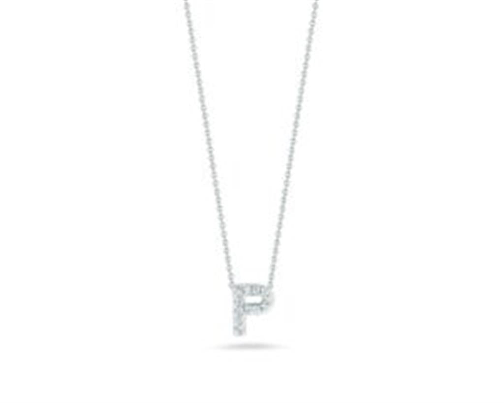 Love Letter "P" Pendant with Diamonds