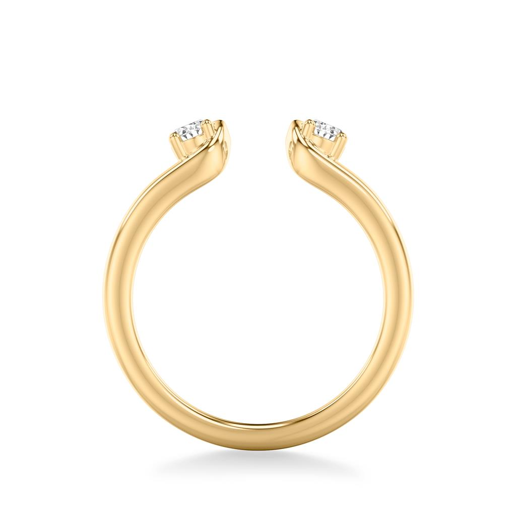 14KT Yellow Gold Diamond Open Enhancer Wedding Band Designed By Frederick Goldman