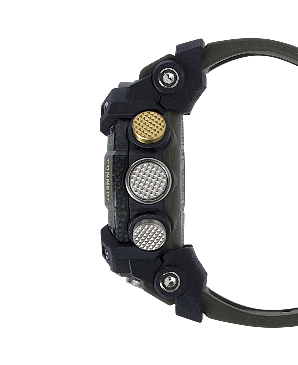 Carbon Fiber/Green Resin Mudmaster G-Shock Watch - side view