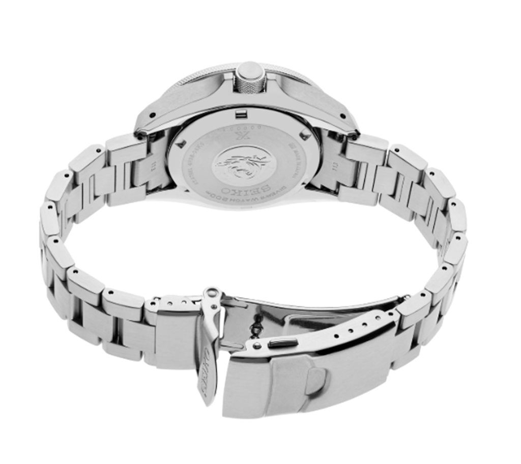 Seiko Prospex Green Index Dial Automatic Diver Watch - back side view