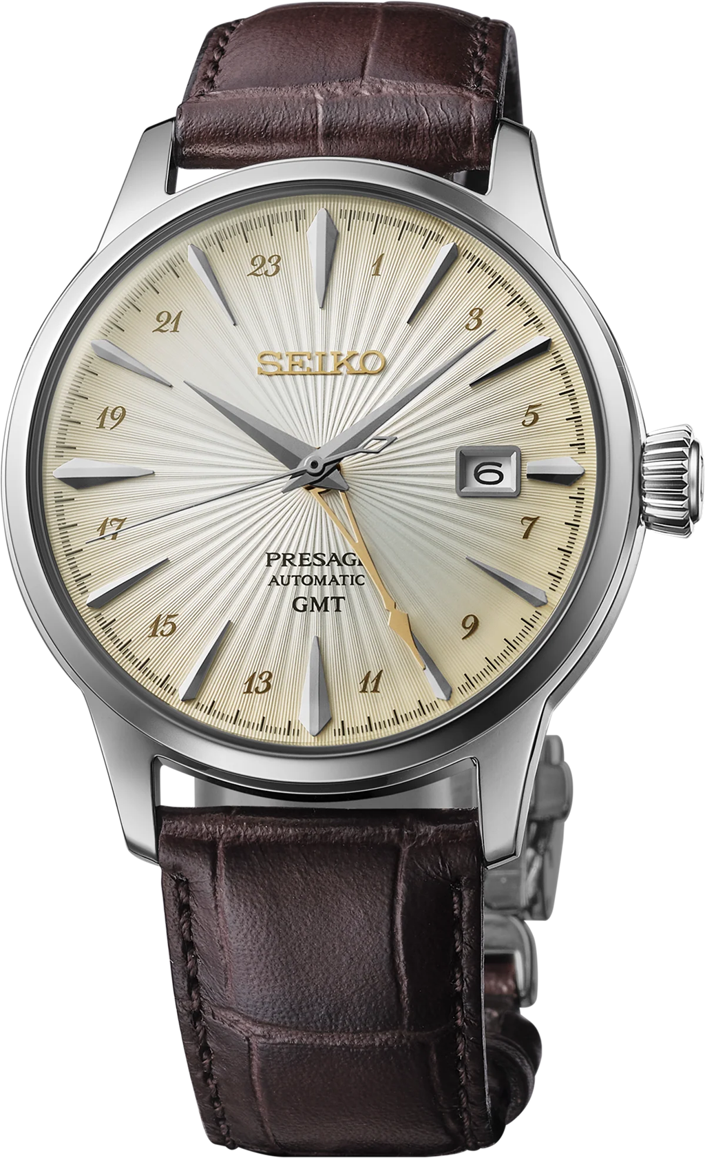 Seiko Presage Cocktail Time Stainless Steel Ivory Index Dial Watch