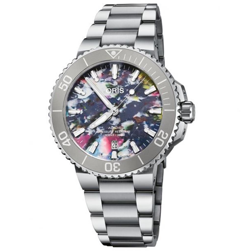 Oris Aquis Date Multi Color Dial Stainless Steel Watch | 01 733 7766 4150-Set