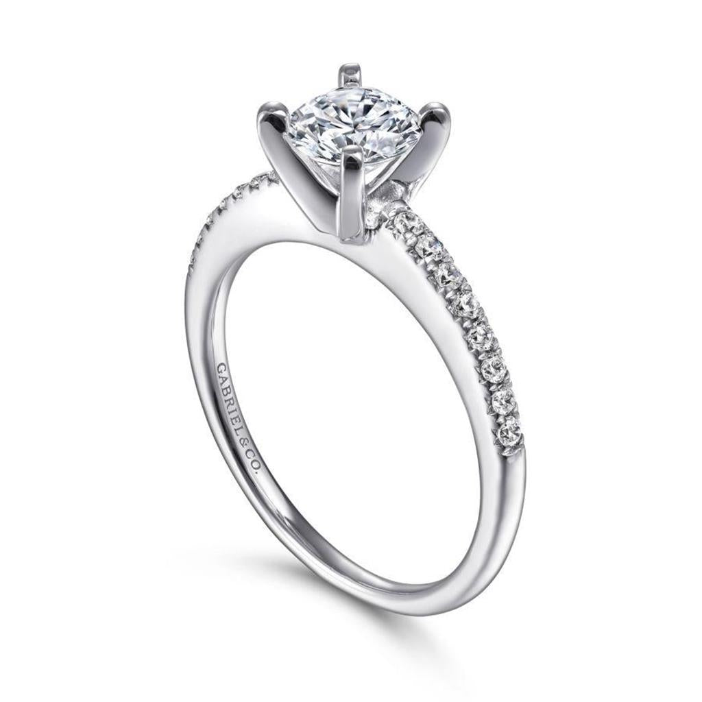 14kt White Gold Diamond Semi-Mounting
