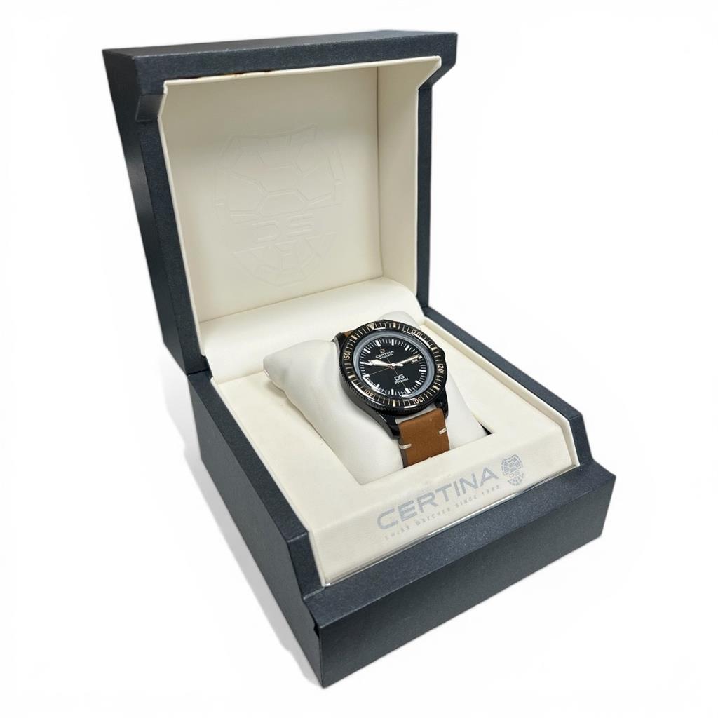 Certified Authentic Certina DS PH200M Heritage 42.8mm Black PVD Automatic Watch