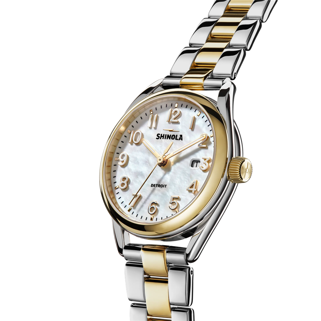 Derby S0120282835 Two-Tone Stainless Steel & Yellow-Gold Mother-of-Pearl Arabic Dial