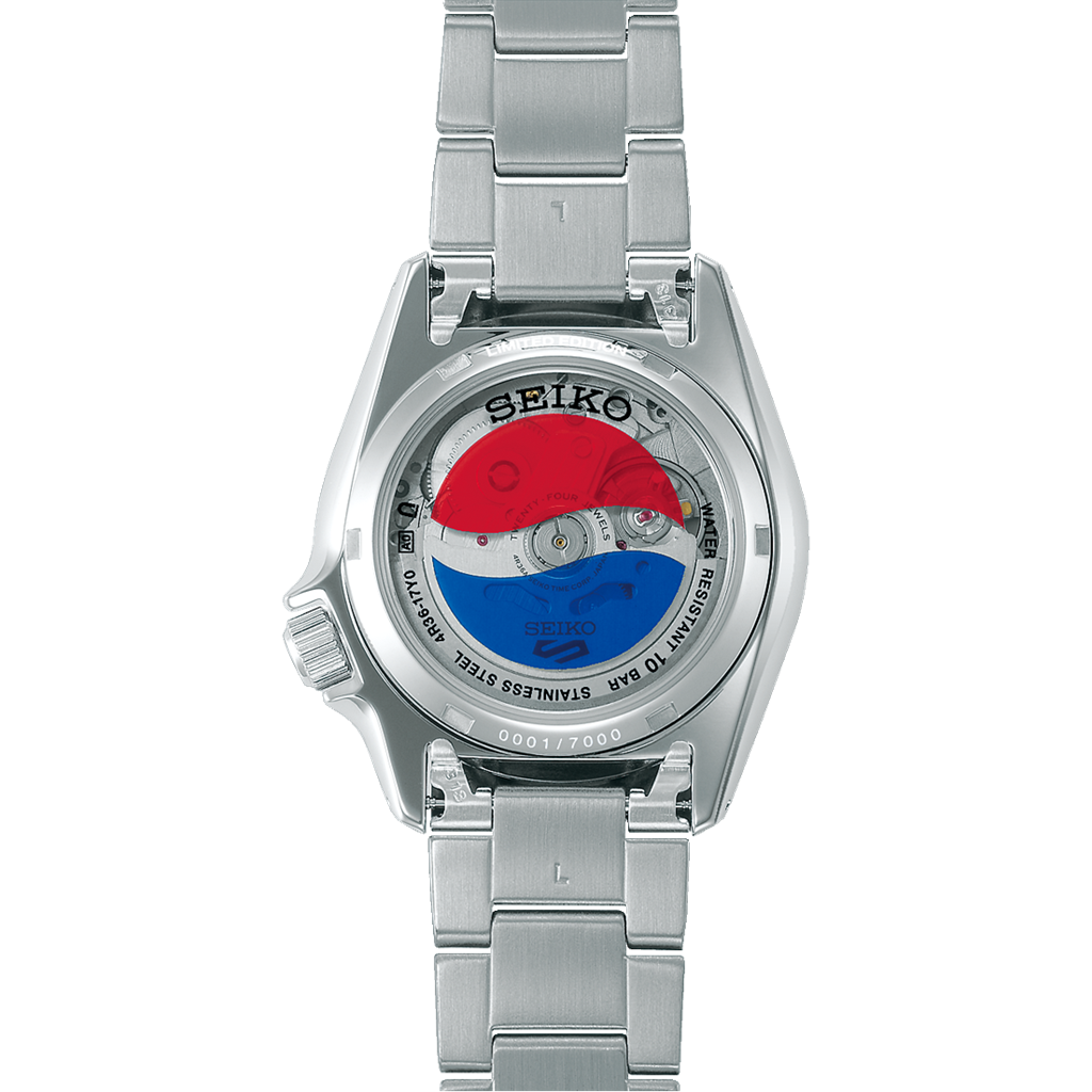 Seiko 5 Sports SRPL99 “Pepsi” Limited Edition Stainless Steel Silver Dial Automatic Watch