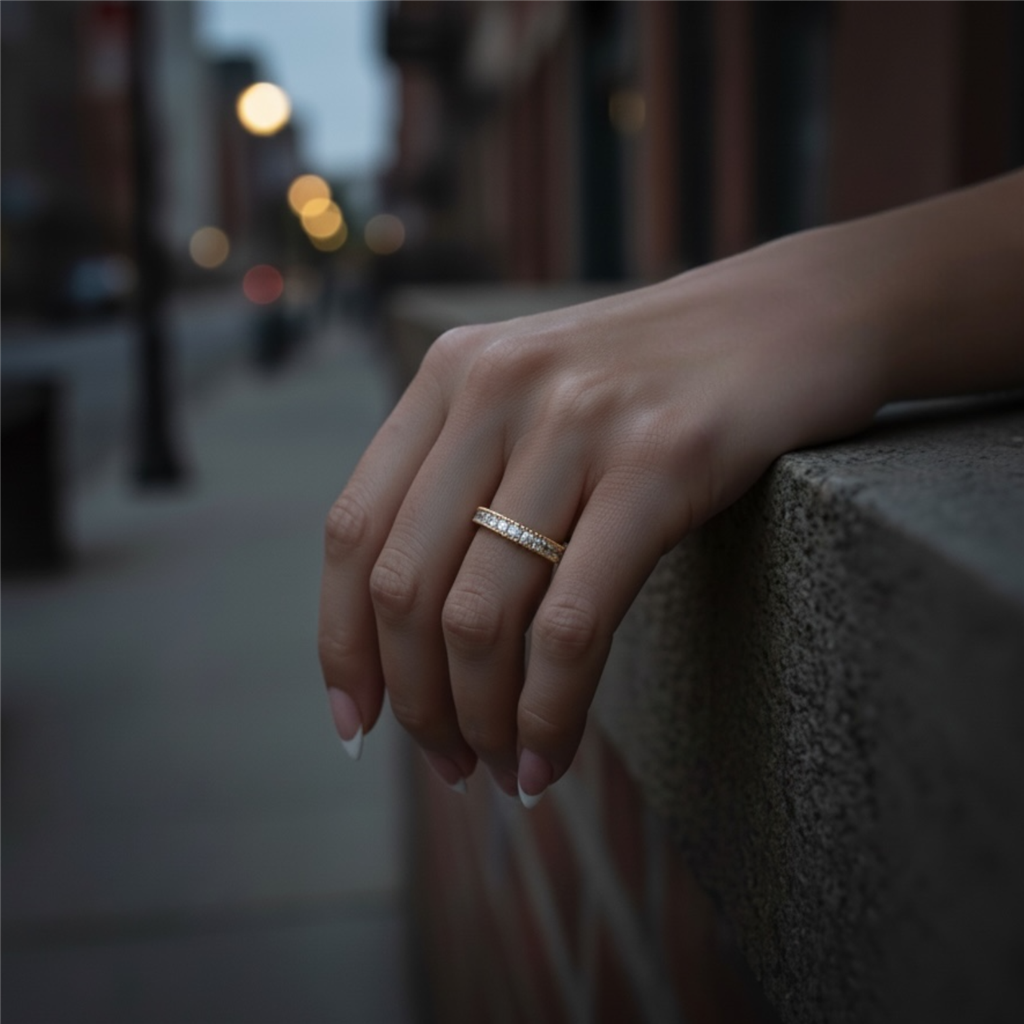 Eternity Milgrain Diamond Band