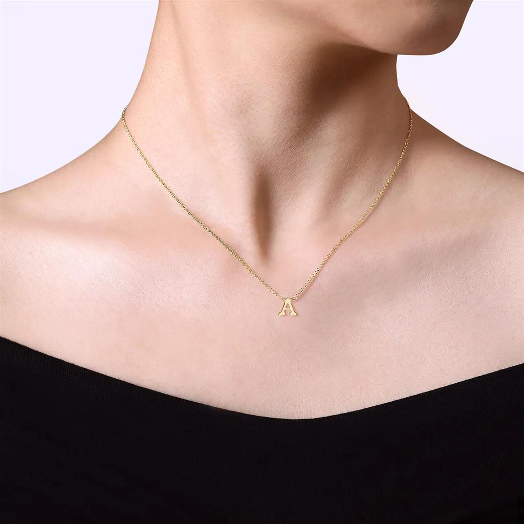 14kt Yellow Gold Initial “A” Necklace