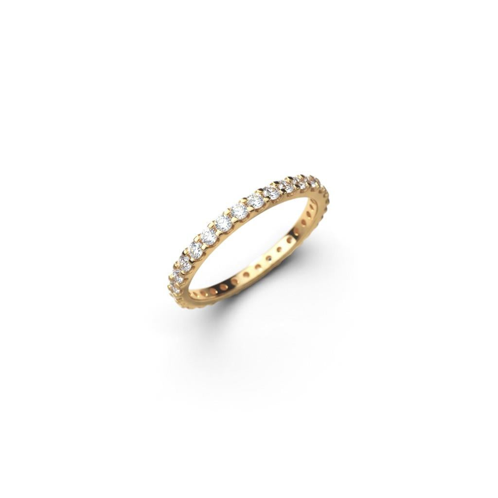 14kt Yellow Gold Diamond Eternity Band – Size 7