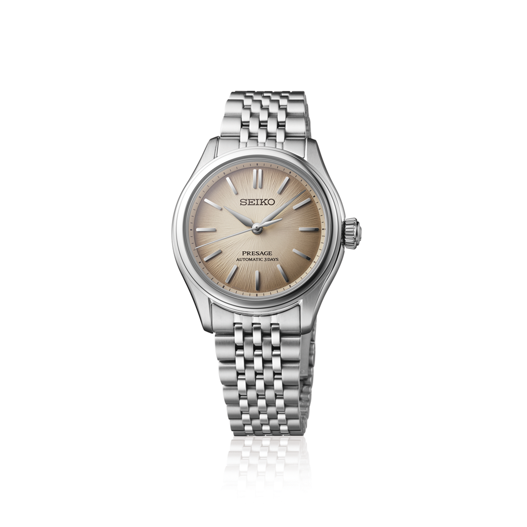 Seiko Presage Luxe Classic Series Stainless Steel Light Brown Index Dial Watch – Ref. SPB523
