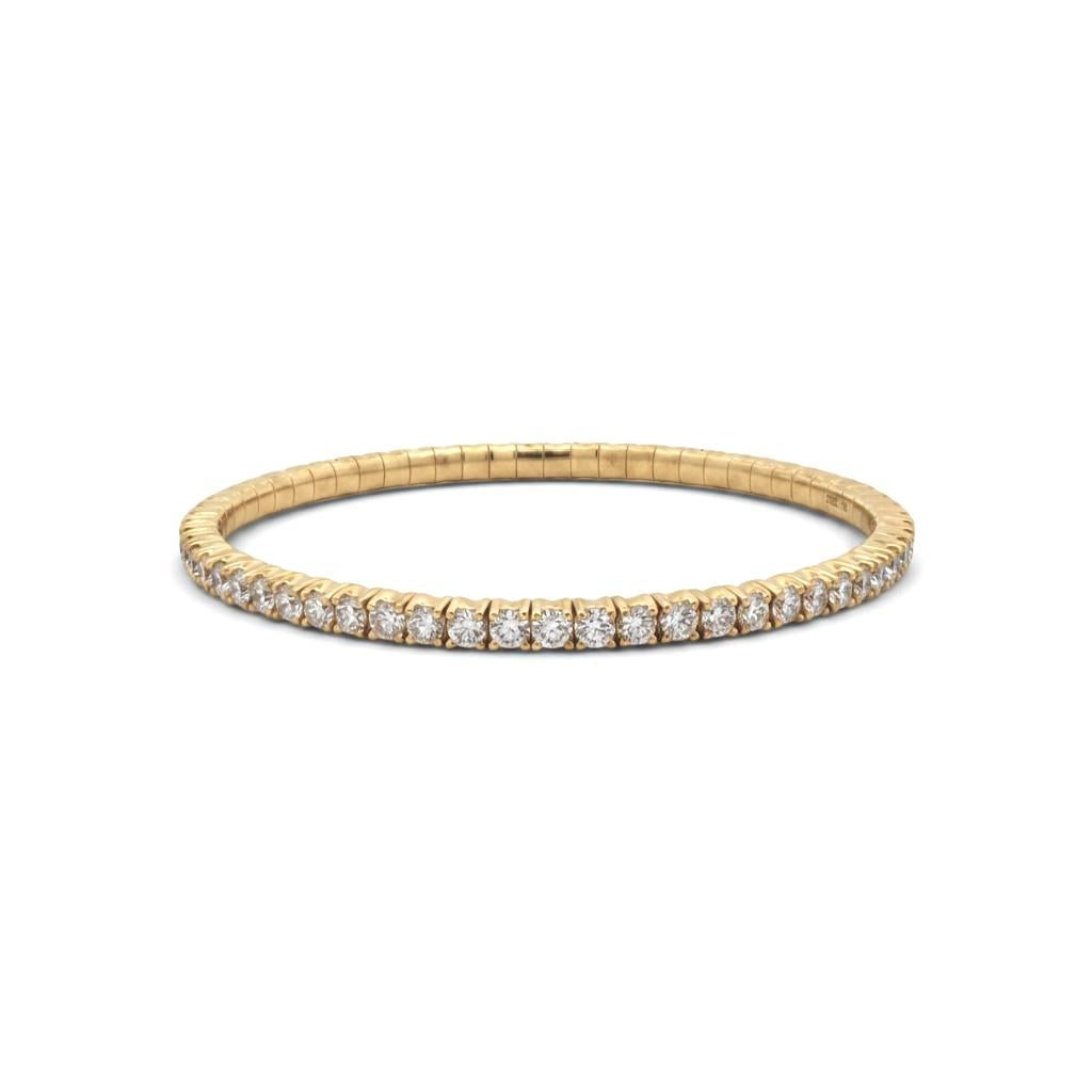 14kt Yellow Gold Diamond Stretchy Tennis Bracelet – 7.5"