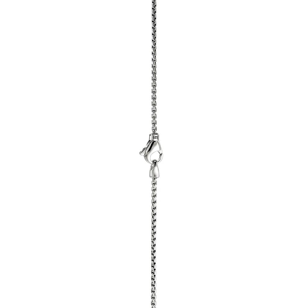 Icon 50 Tag Necklace – 2.7mm Sterling Silver Box Chain, 24
