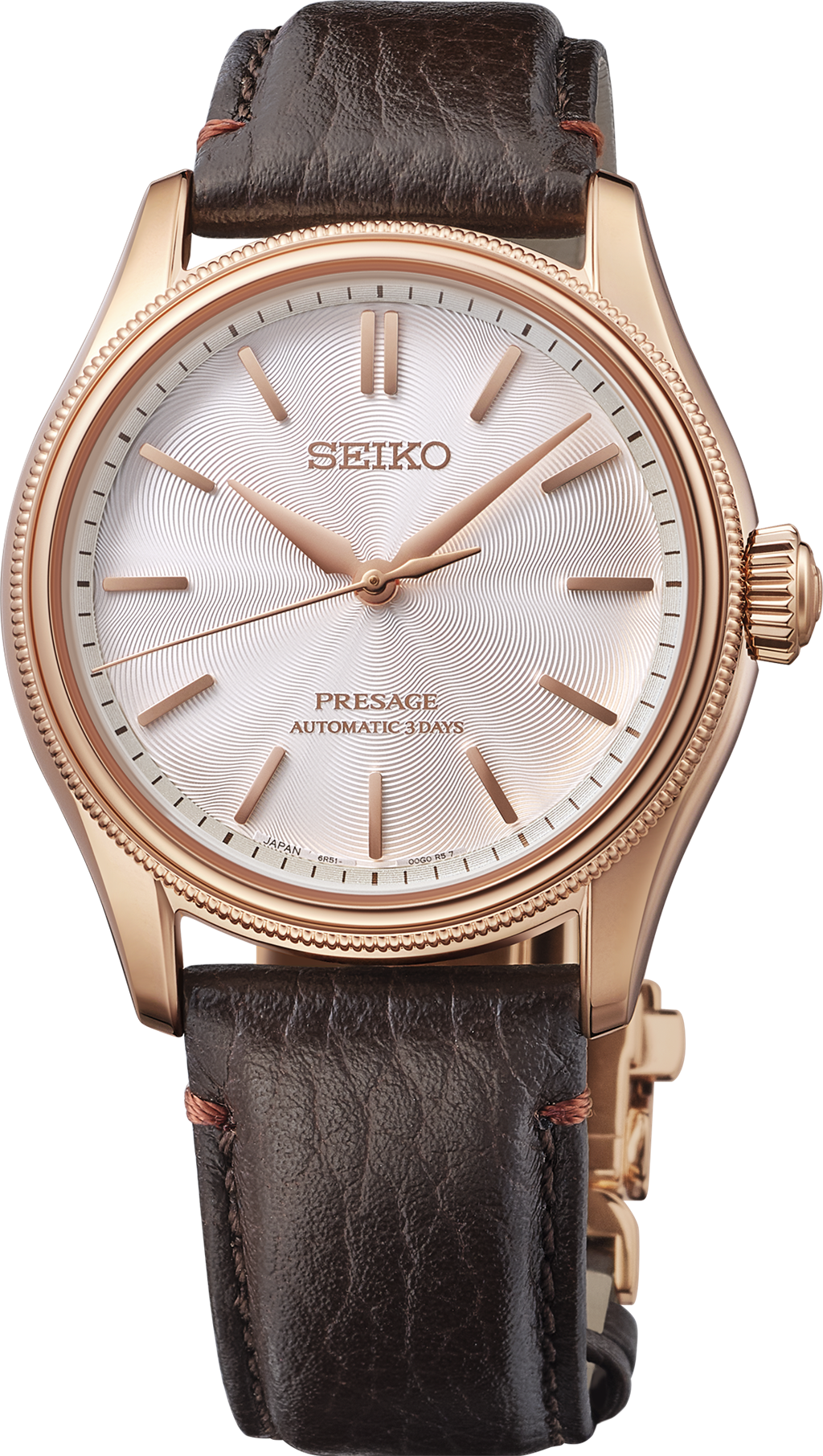 Presage Classic Series Stainless Steel Pink Gold White Dial Automatic Limited Edition Watch – HCC008