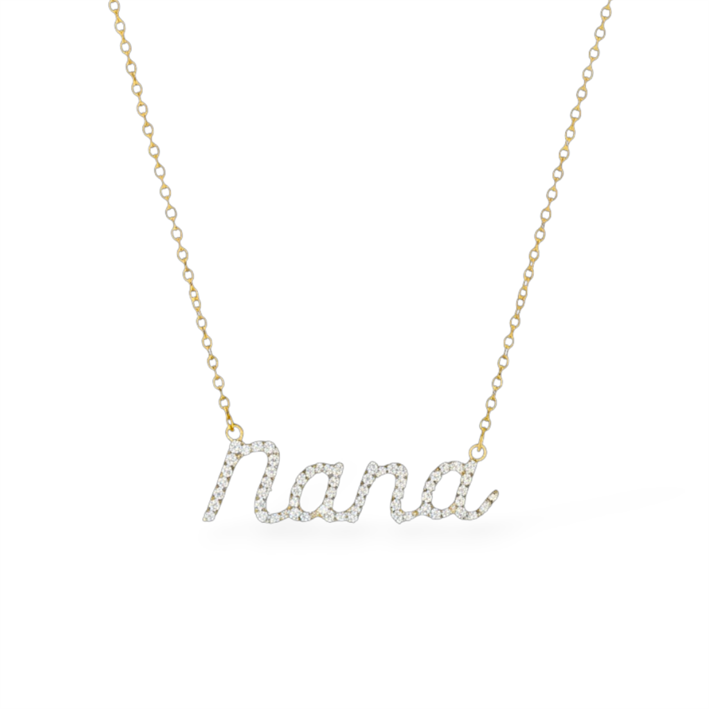14kt Yellow Gold Diamond "Nana" Pendant Necklace