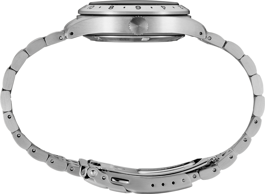 Seiko 5 Sports Stainless Steel Black Arabic Dial Watch – Ref. SSK023 - side view