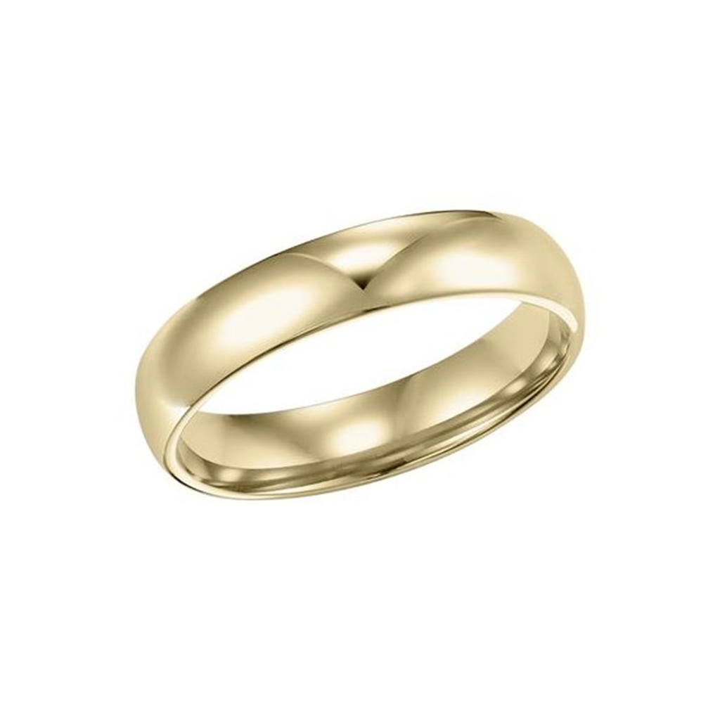 14kt Yellow Gold 4mm Low Dome Comfort Fit Wedding Band -Size 6