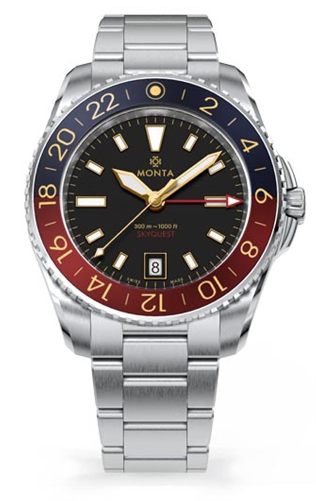 Monta Black GiltIndex Dial Skyquest 24-Hour With Date 167KL24ALNR