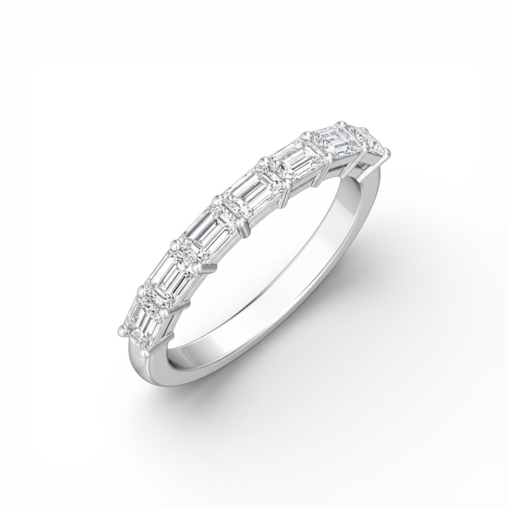 14kt White Gold 0.65ct Baguette Diamond Wedding Band