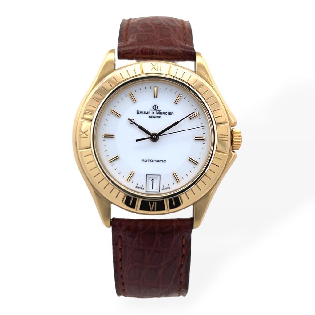 Certified Authentic Baume & Mercier Malibu 37 18K Yellow Gold Watch 2413791