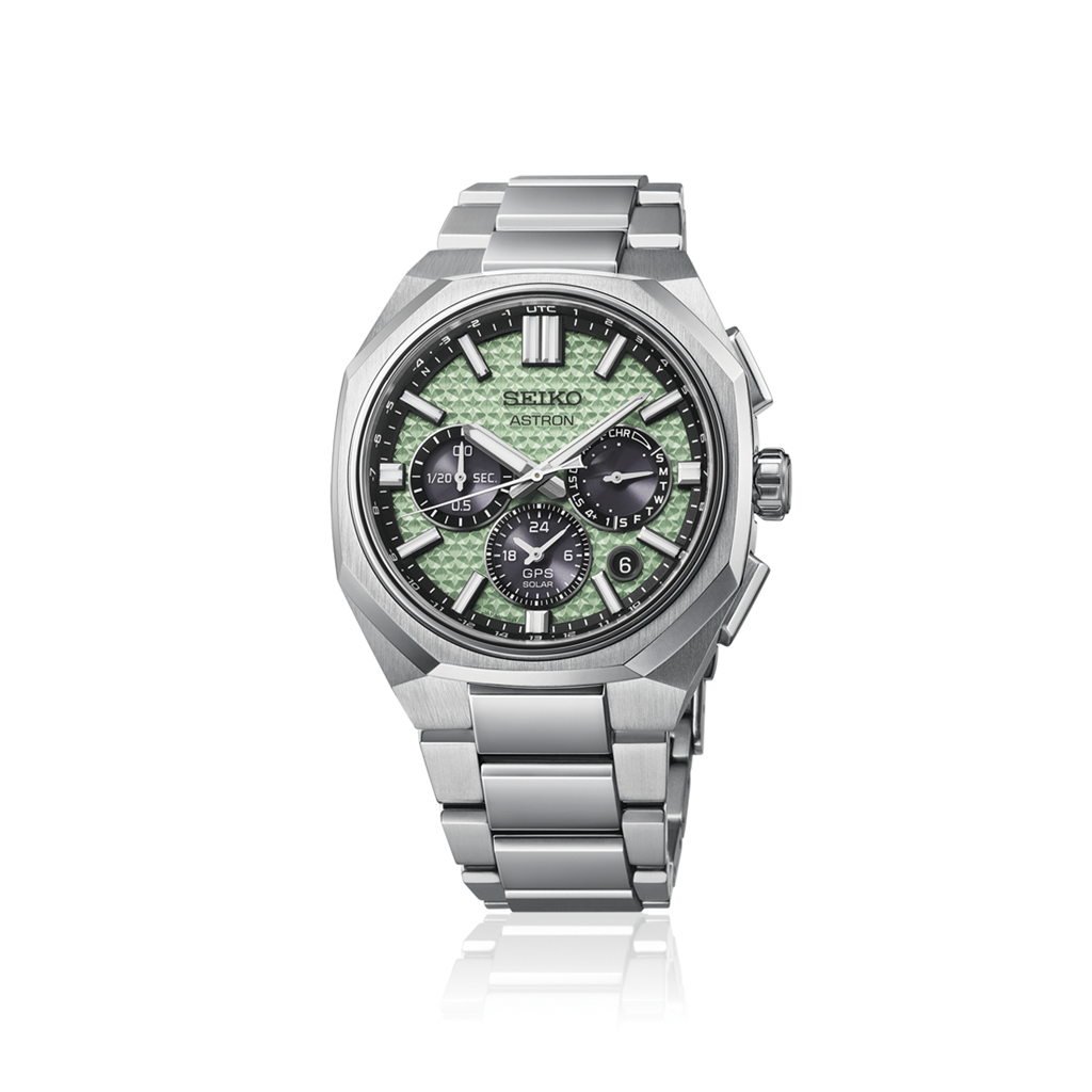 Astron GPS Solar Dual-Time Chronograph Titanium Green Dial Limited Edition Watch – HAB005