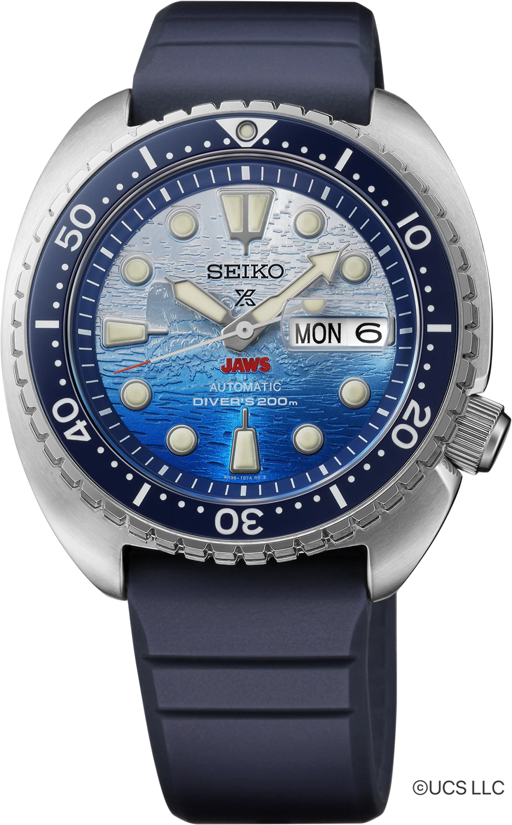 Seiko SRPL81 Jaws 50th Anniversary Limited Edition Stainless Steel Blue Dial Diver Watch