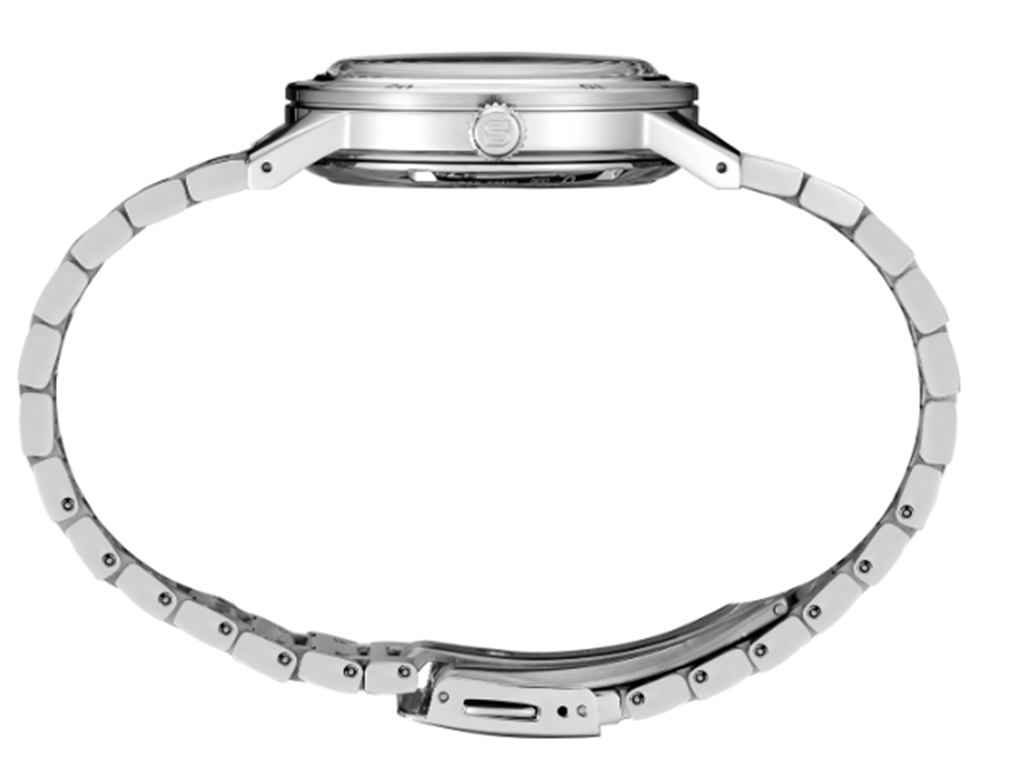 Seiko Presage Style 60s Stainless Steel Silver Index Dial Watch - side view