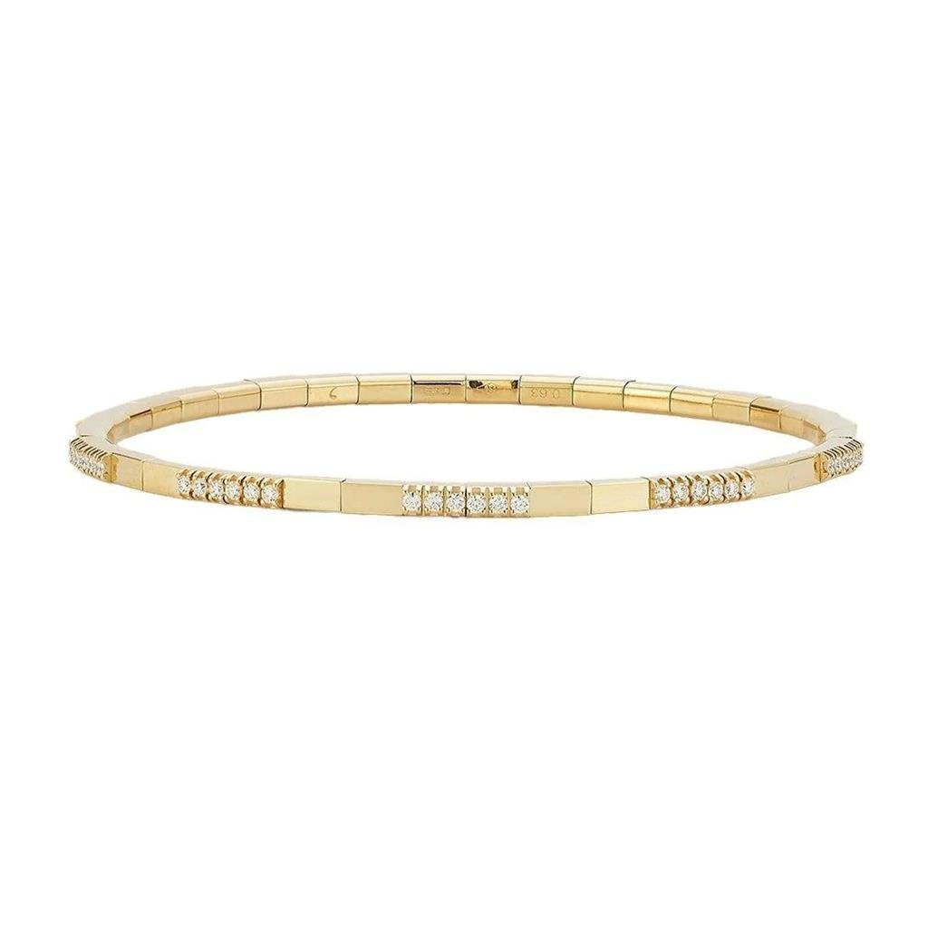 Demeglio 18KT Yellow Gold 0.63ct Diamond Station Bracelet
